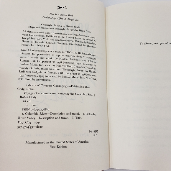 3/$12 Voyage Of A Summer Sun Hardcover Book Cody - Picture 6 of 9